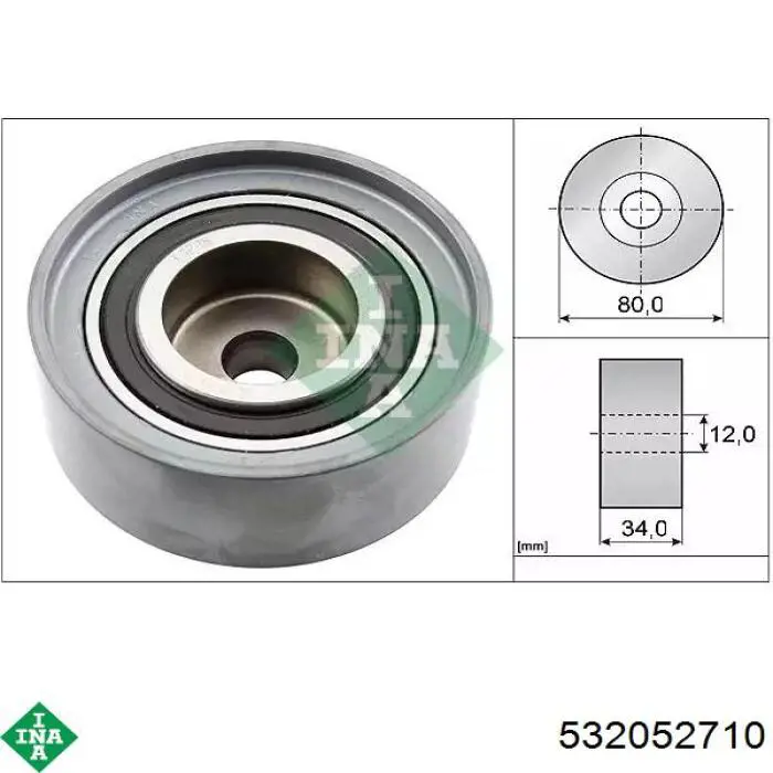 Rolo parasita da correia do mecanismo de distribuição de gás INA 532052710 preço, a partir de 38,36 USD