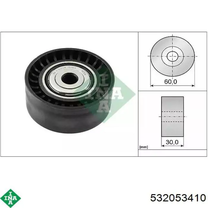 Rolo parasita da correia de transmissão INA 532053410 preço, a partir de 30,17 USD