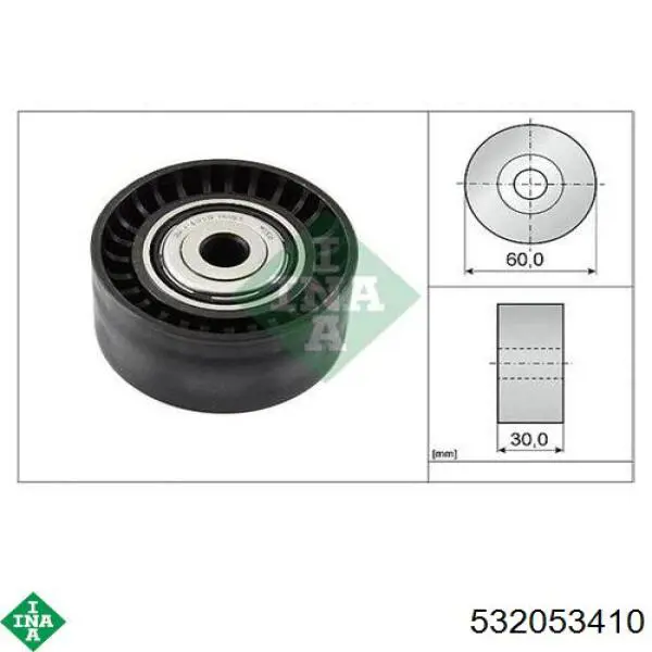 Compre 532053410 INA Rolo parasita da correia de transmissão