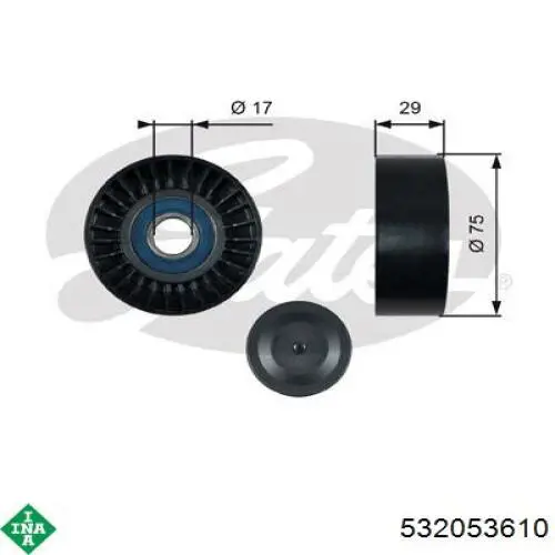 Compre 532053610 INA Rolo parasita da correia de transmissão