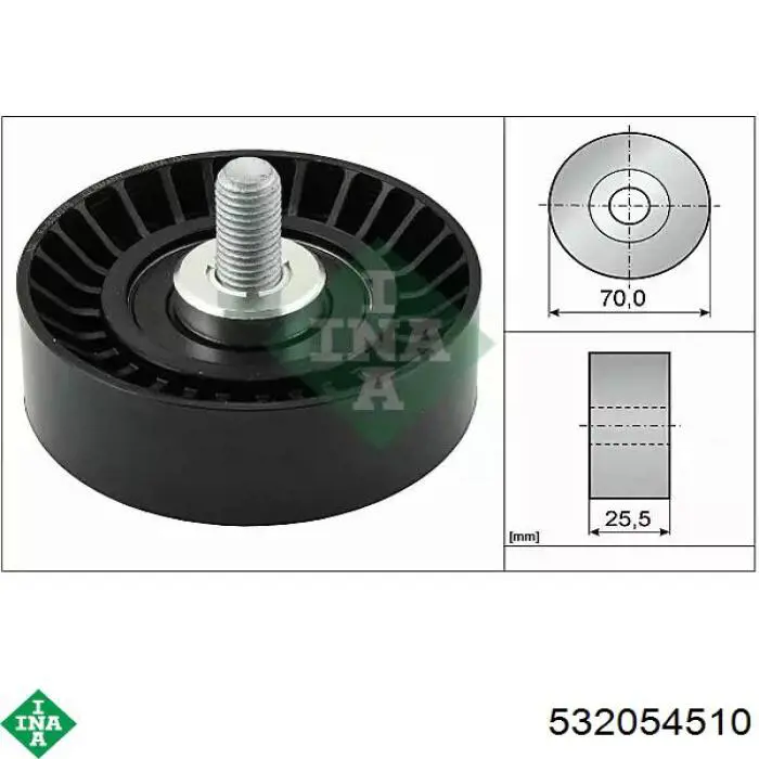 Rolo parasita da correia de transmissão INA 532054510 preço, a partir de 26,78 USD