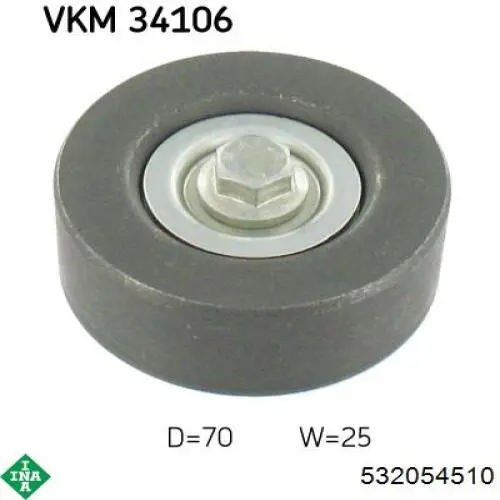 Compre 532054510 INA Rolo parasita da correia de transmissão
