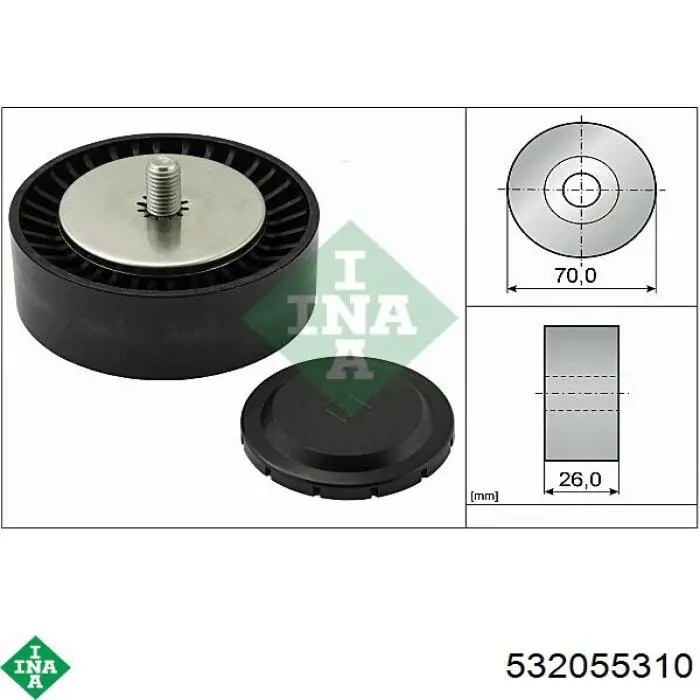 Rolo parasita da correia de transmissão INA 532055310 preço, a partir de 23,90 USD