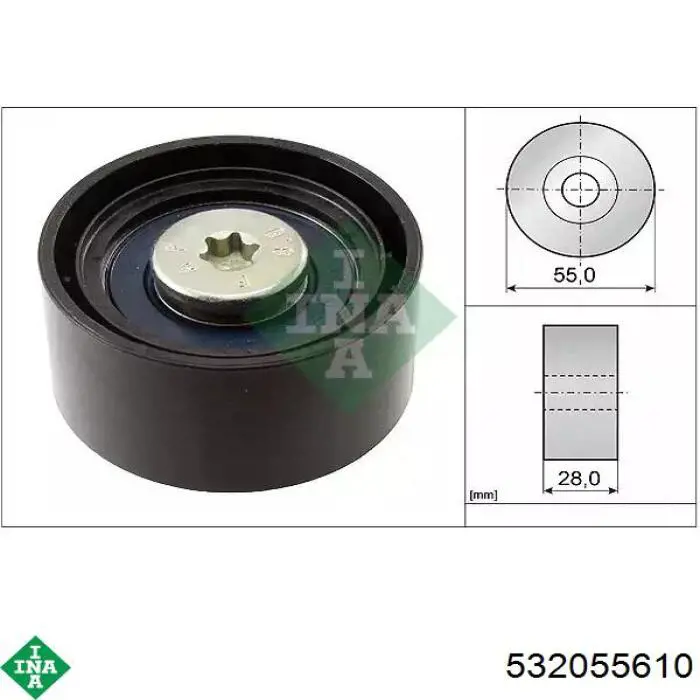 Rolo parasita da correia de transmissão INA 532055610 preço, a partir de 18,46 USD