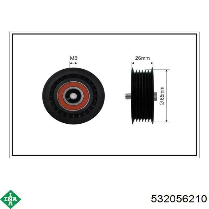Compre 532056210 INA Rolo parasita da correia de transmissão