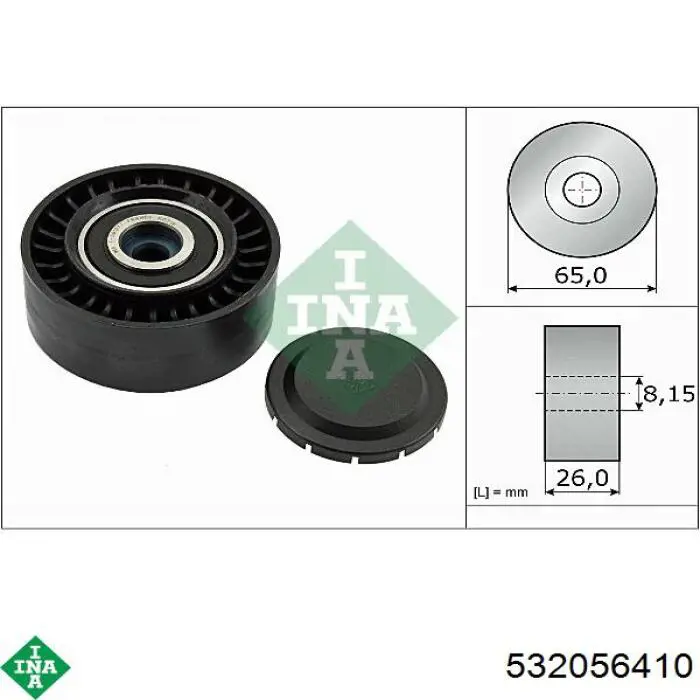 Compre 532056410 INA Rolo parasita da correia de transmissão