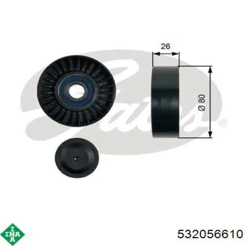 Compre 532056610 INA Rolo parasita da correia de transmissão