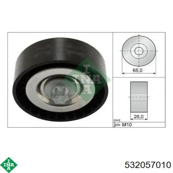 Compre 532057010 INA Rolo parasita da correia de transmissão