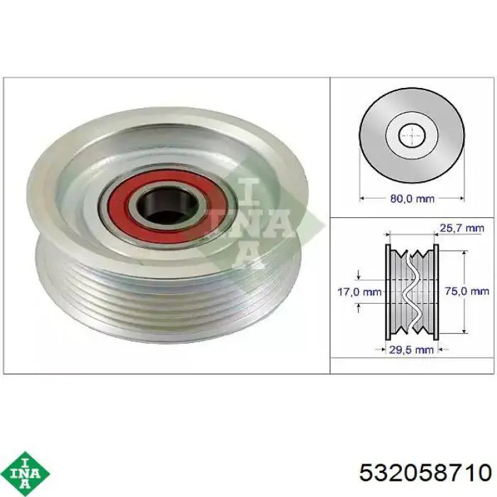 Rolo parasita da correia de transmissão INA 532058710 preço, a partir de 35,79 USD