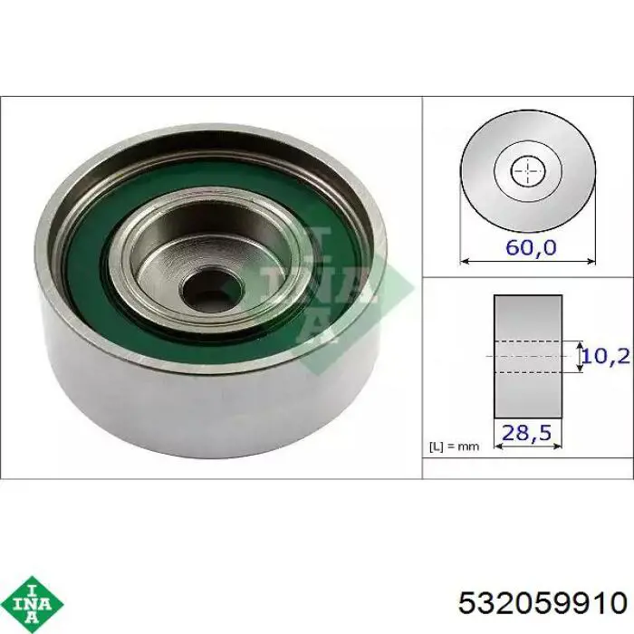 Rolo de reguladora de tensão da correia do mecanismo de distribuição de gás INA 532059910 preço, a partir de 37,15 USD