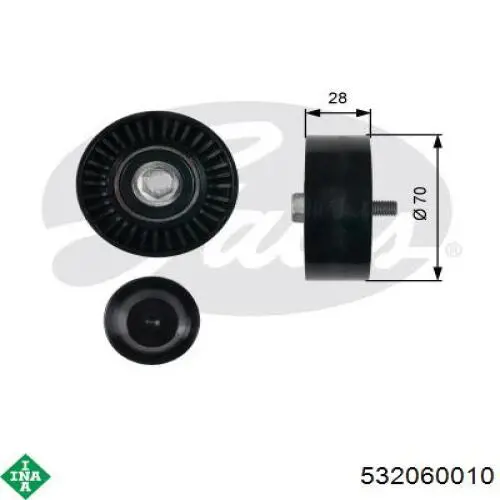 Compre 532060010 INA Rolo parasita da correia de transmissão
