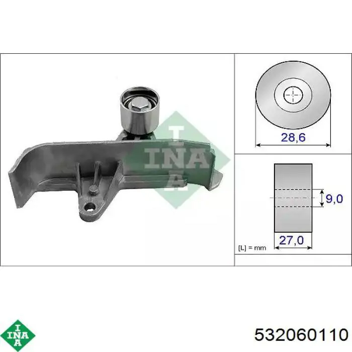 Rolo parasita da correia do mecanismo de distribuição de gás INA 532060110 preço, a partir de 46,78 USD