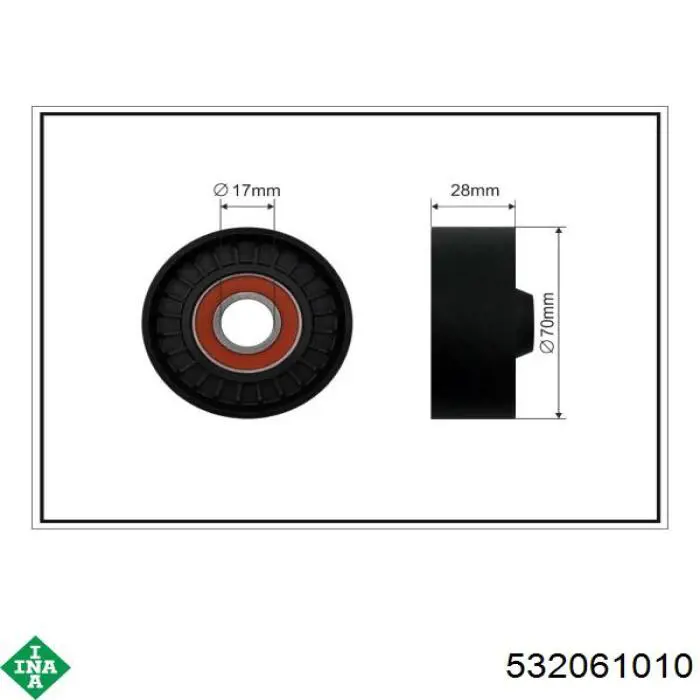 Compre 532061010 INA Rolo parasita da correia de transmissão