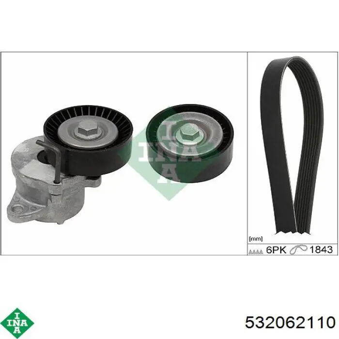 Compre 532062110 INA Rolo parasita da correia de transmissão