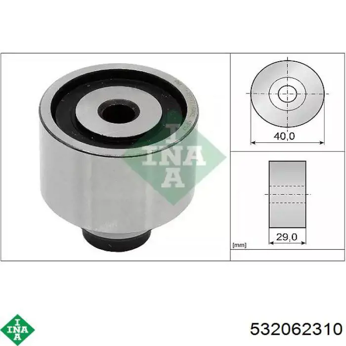 Rolo parasita da correia do mecanismo de distribuição de gás INA 532062310 preço, a partir de 19,54 USD