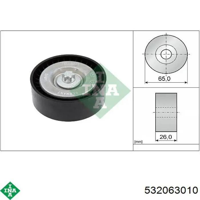 Rolo parasita da correia de transmissão INA 532063010 preço, a partir de 19,95 USD
