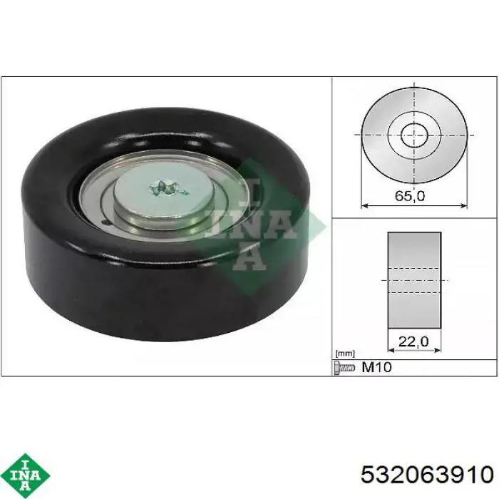 Rolo parasita da correia de transmissão INA 532063910 preço, a partir de 21,73 USD