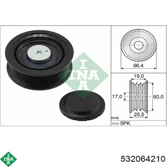 Rolo parasita da correia de transmissão INA 532064210 preço, a partir de 17,15 USD