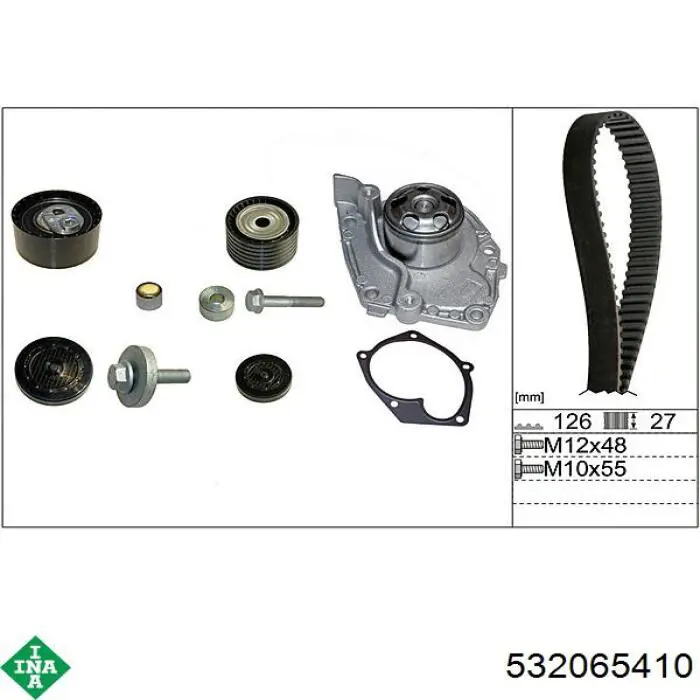 Rolo parasita da correia do mecanismo de distribuição de gás INA 532065410 preço, a partir de 35,19 USD