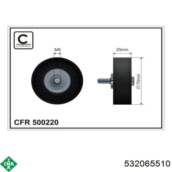 Rolo parasita da correia de transmissão INA 532065510 preço, a partir de 19,40 USD