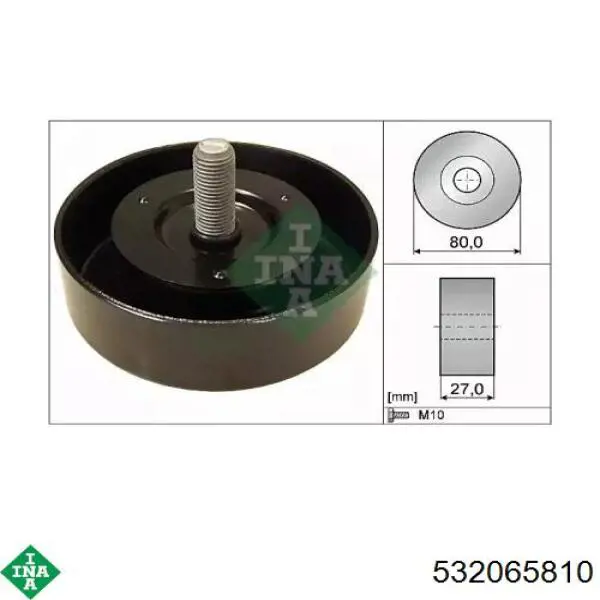 Rolo parasita da correia do mecanismo de distribuição de gás INA 532065810 preço, a partir de 32,20 USD