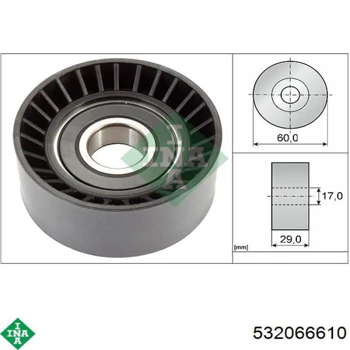 Rolo parasita da correia de transmissão INA 532066610 preço, a partir de 11,74 USD
