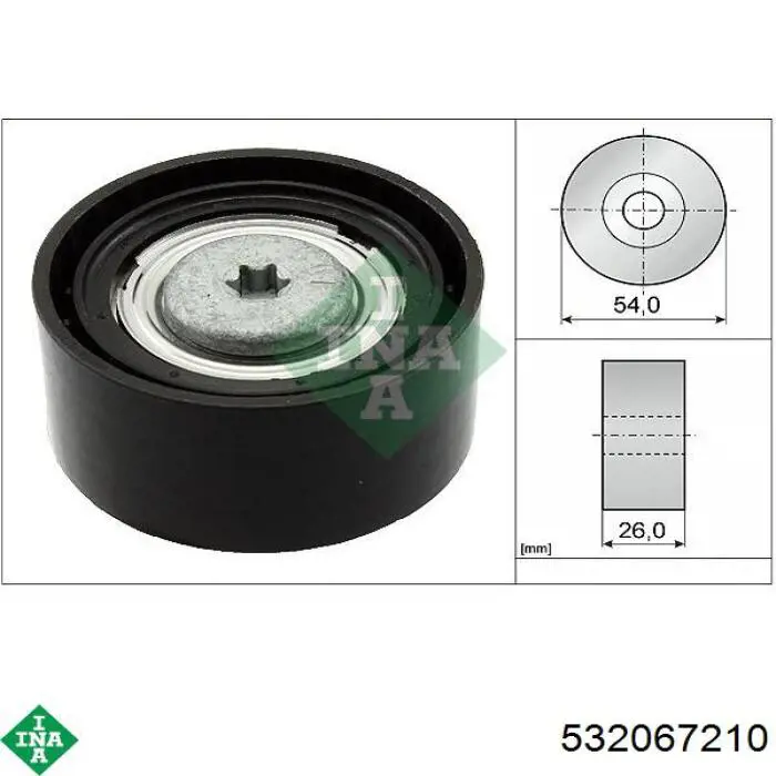 Rolo parasita da correia de transmissão INA 532067210 preço, a partir de 27,66 USD