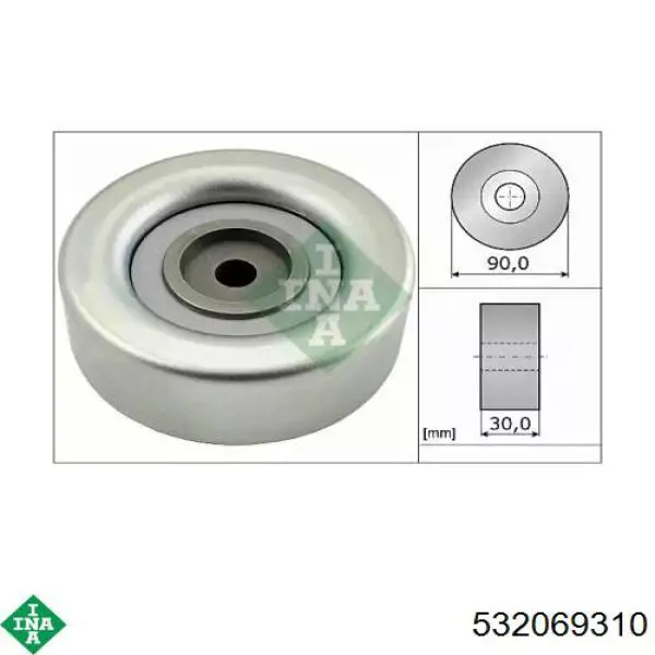 Compre 532069310 INA Rolo parasita da correia de transmissão