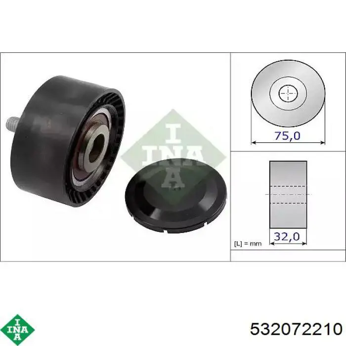 Rolo parasita da correia de transmissão INA 532072210 preço, a partir de 35,39 USD