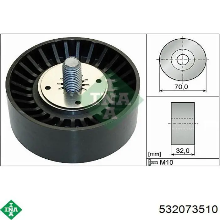 Rolo parasita da correia de transmissão INA 532073510 preço, a partir de 31,62 USD