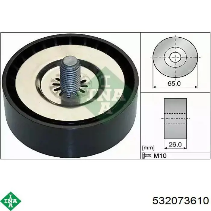 Rolo parasita da correia de transmissão INA 532073610 preço, a partir de 22,45 USD