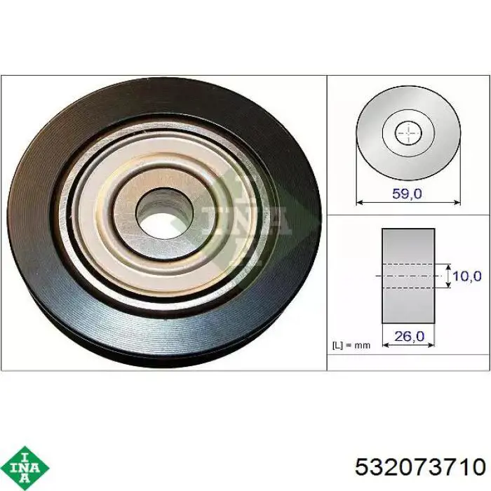 Rolo parasita da correia de transmissão INA 532073710 preço, a partir de 36,68 USD