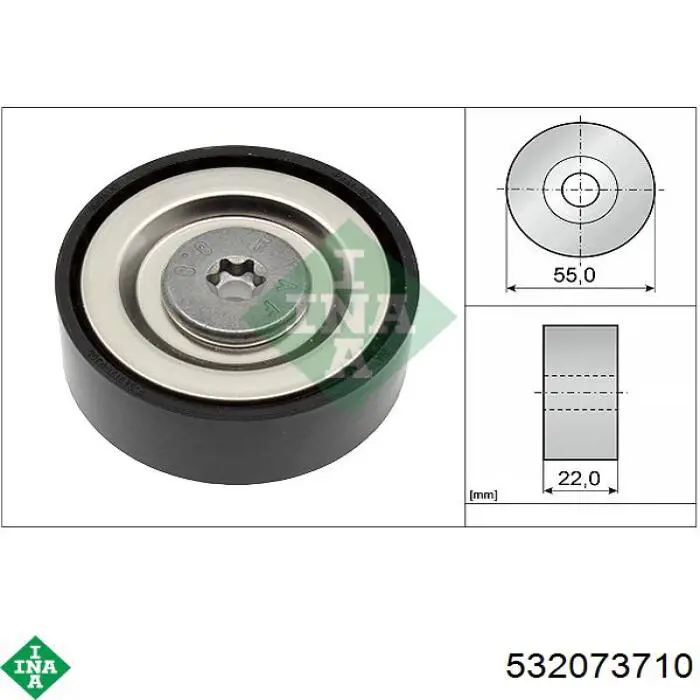 Compre 532073710 INA Rolo parasita da correia de transmissão