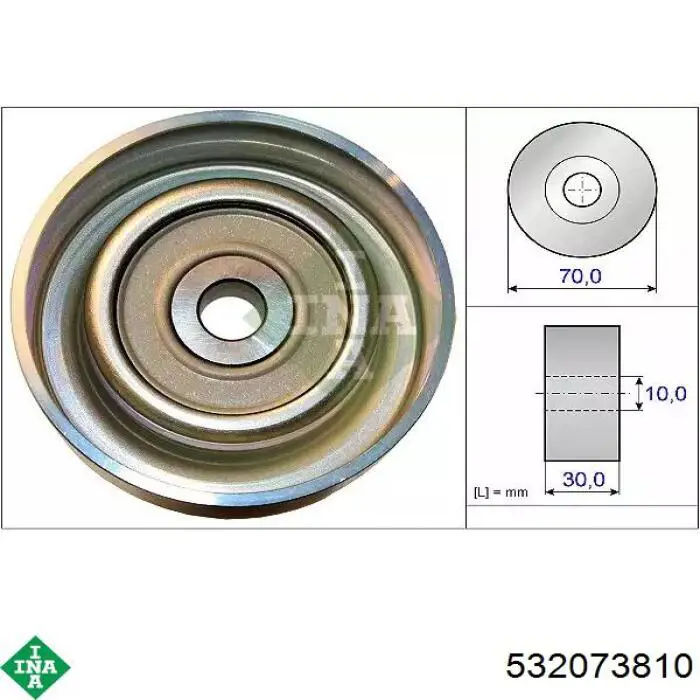 Rolo parasita da correia de transmissão INA 532073810 preço, a partir de 24,03 USD