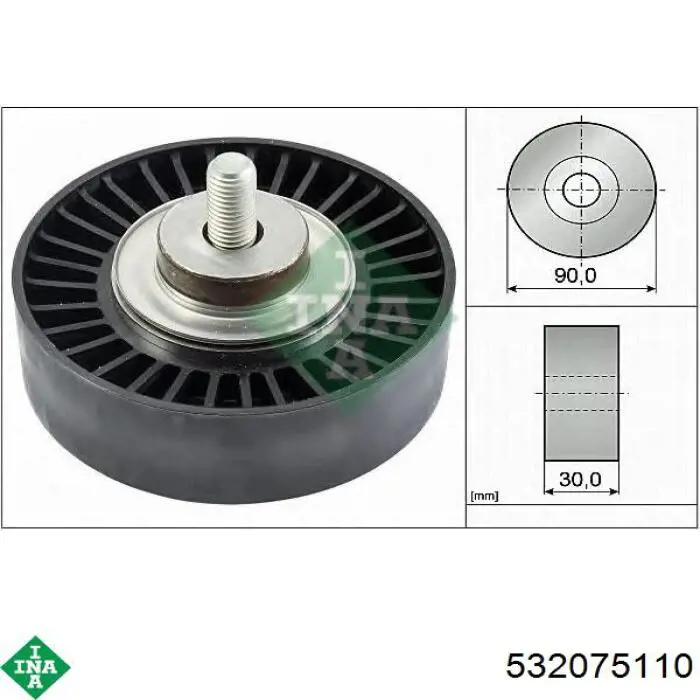 Compre 1128757867 BMW Rolo parasita da correia de transmissão