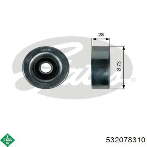 Compre 532078310 INA Rolo parasita da correia de transmissão