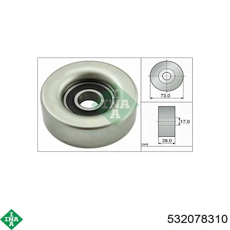 Rolo parasita da correia de transmissão INA 532078310 preço, a partir de 30,13 USD
