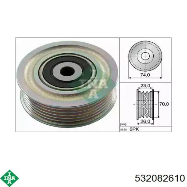 Rolo parasita da correia de transmissão Toyota 1660423011