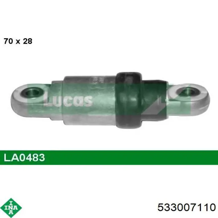 Amortecedor de reguladora de tensão da correia de transmissão INA 533007110 preço, a partir de 70,14 USD