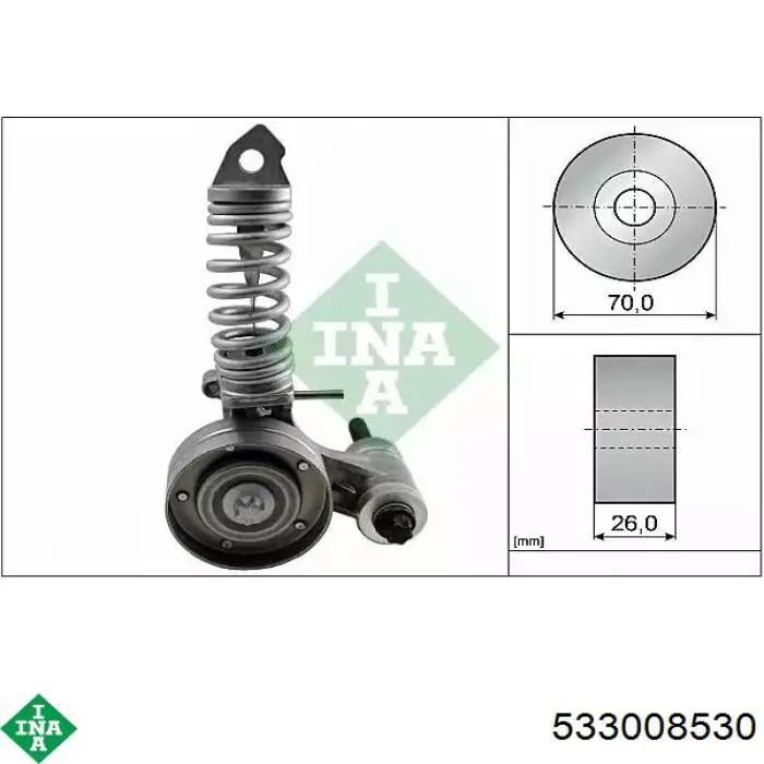 Reguladora de tensão da correia de transmissão INA 533008530 preço, a partir de 50,11 USD