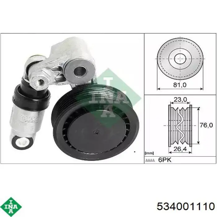 Reguladora de tensão da correia de transmissão INA 534001110 preço, a partir de 95,46 USD