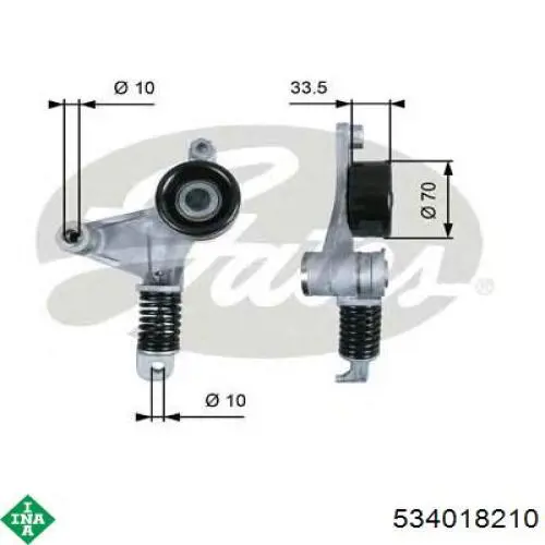 Compre 534018210 INA Reguladora de tensão da correia de transmissão