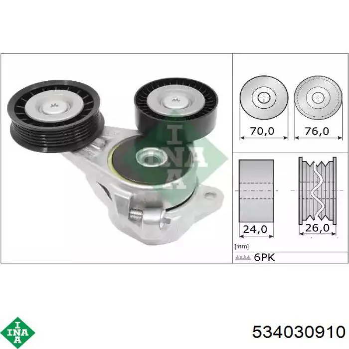 Reguladora de tensão da correia de transmissão INA 534030910 preço, a partir de 59,26 USD