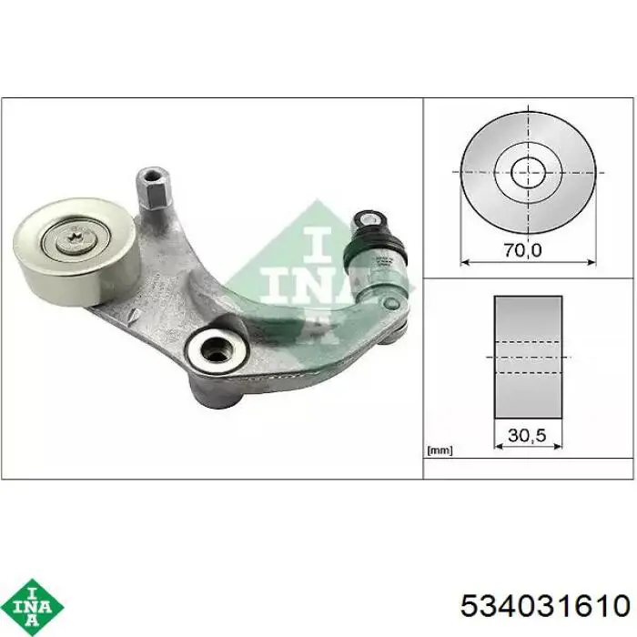 Reguladora de tensão da correia de transmissão INA 534031610 preço, a partir de 37,70 USD