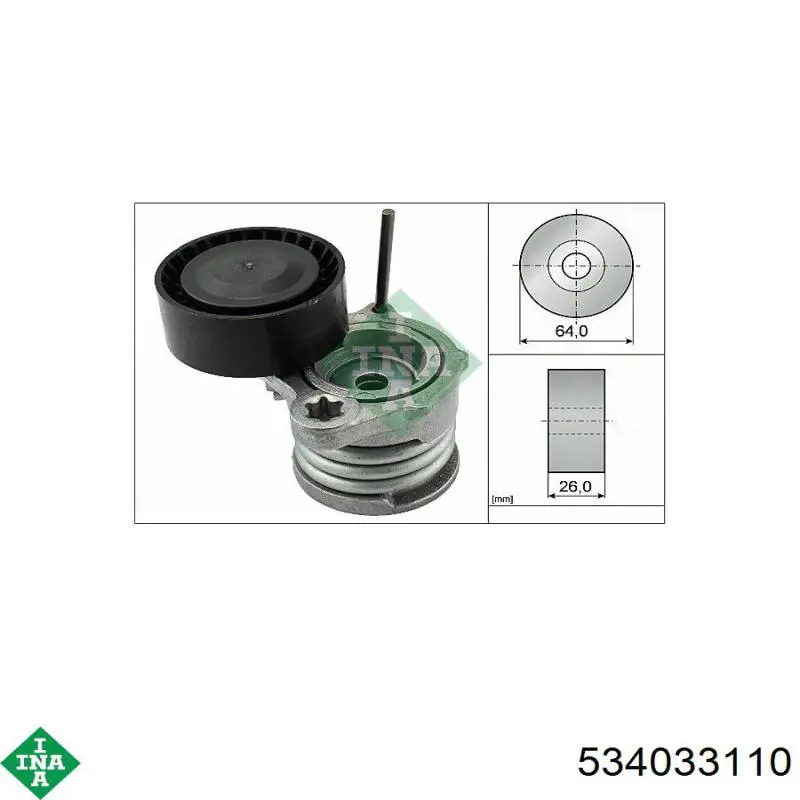 Compre 534033110 INA Reguladora de tensão da correia de transmissão