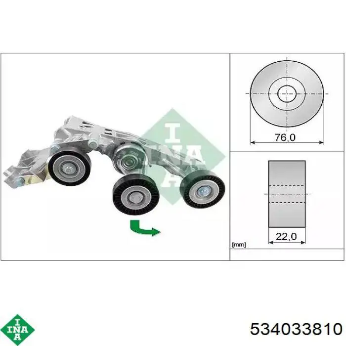 Reguladora de tensão da correia de transmissão INA 534033810 preço, a partir de 129,16 USD