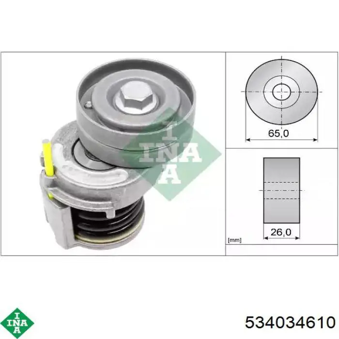 Reguladora de tensão da correia de transmissão INA 534034610 preço, a partir de 43,44 USD