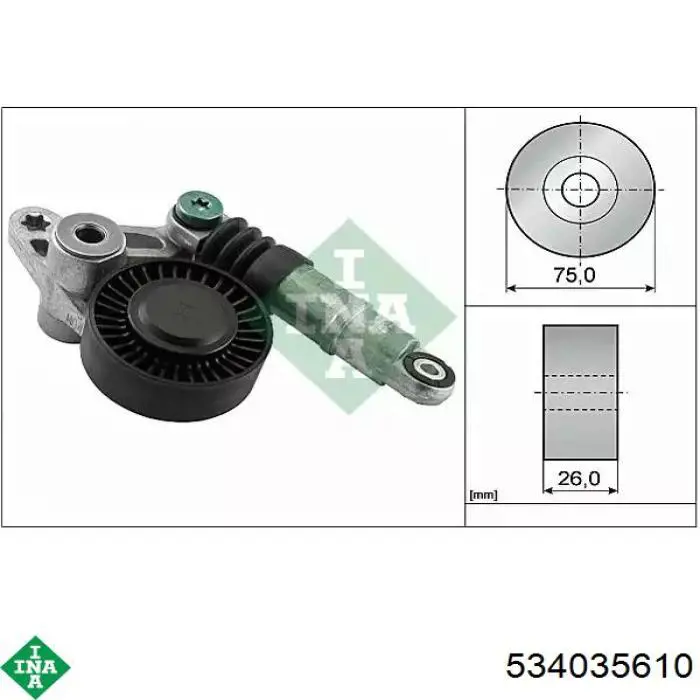 Reguladora de tensão da correia de transmissão INA 534035610 preço, a partir de 46,05 USD