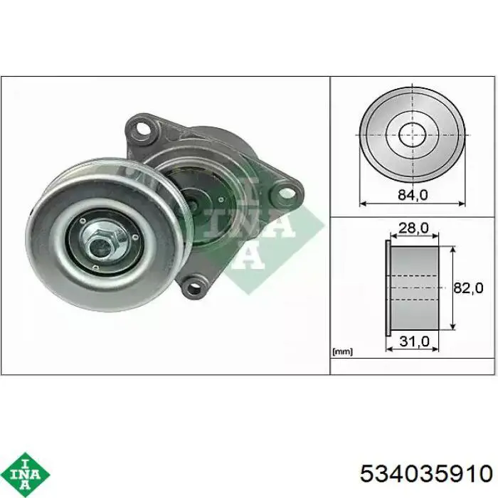 Reguladora de tensão da correia de transmissão INA 534035910 preço, a partir de 32,29 USD