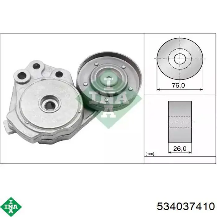 Reguladora de tensão da correia de transmissão INA 534037410 preço, a partir de 52,87 USD